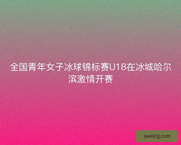 全国青年女子冰球锦标赛U18在冰城哈尔滨激情开赛